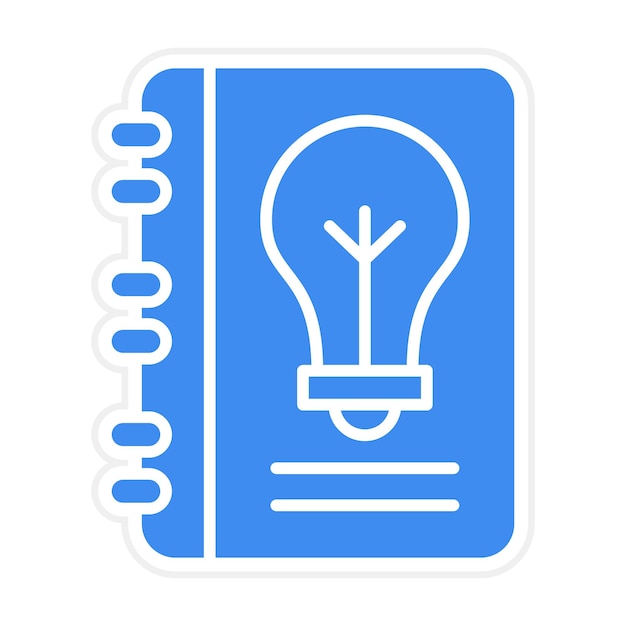 Imagen vectorial del icono del libro de bocetos Se puede utilizar para la biblioteca