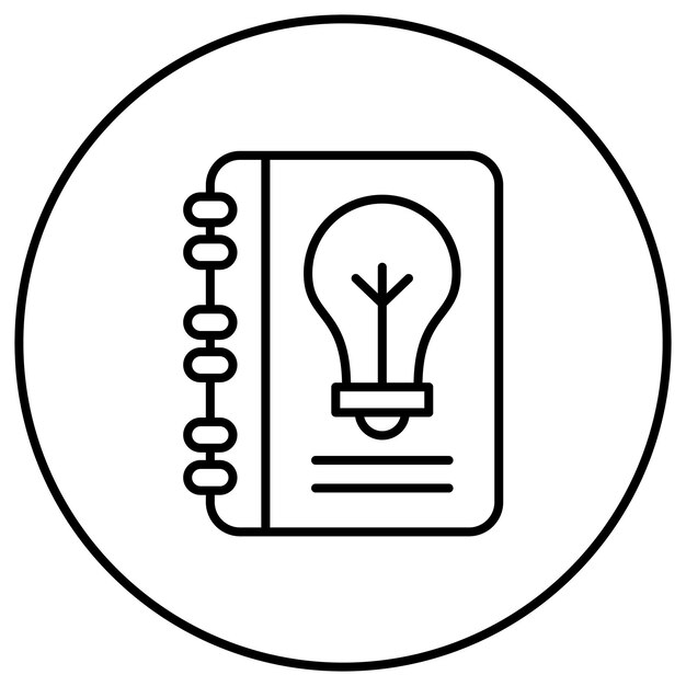Imagen vectorial del icono del libro de bocetos Se puede utilizar para la biblioteca