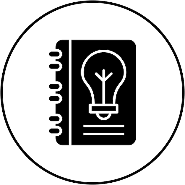 Imagen vectorial del icono del libro de bocetos Se puede utilizar para la biblioteca