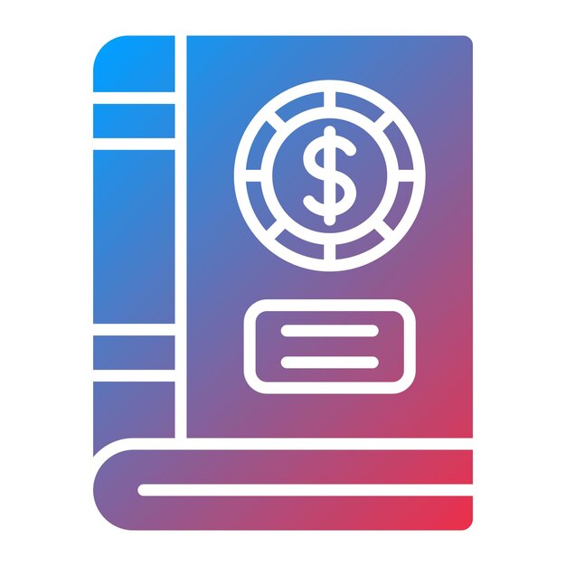 Imagen vectorial del ícono del libro de contabilidad Se puede utilizar para banca y finanzas