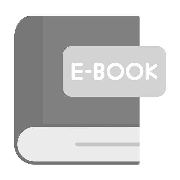 Imagen vectorial de icono de libro electrónico Se puede utilizar para el aprendizaje