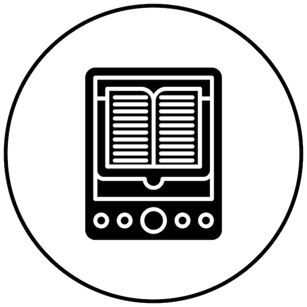 Imagen vectorial de icono de libro electrónico Se puede utilizar para la educación en línea