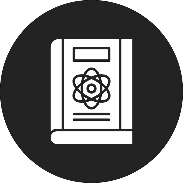 Imagen vectorial del icono del libro de física Se puede usar para la biblioteca