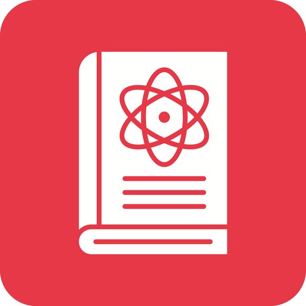 Imagen vectorial de icono de libro de física Se puede usar para Educación