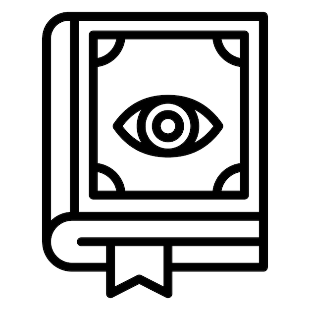 Imagen vectorial del icono del libro de hechizos Se puede usar para Fairytale
