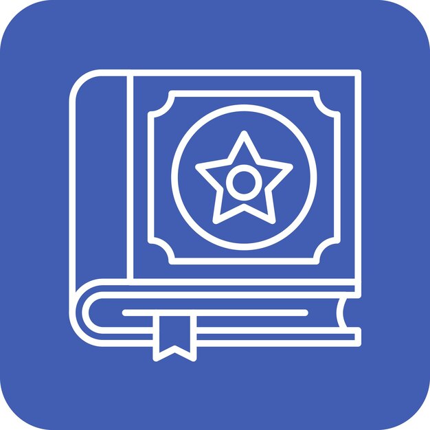 Imagen vectorial del icono del libro de hechizos Se puede usar para Medieval