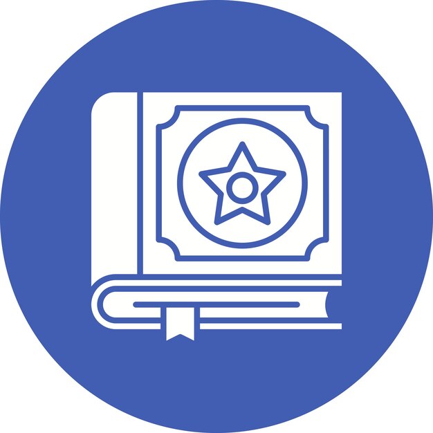 Imagen vectorial del icono del libro de hechizos Se puede usar para Medieval