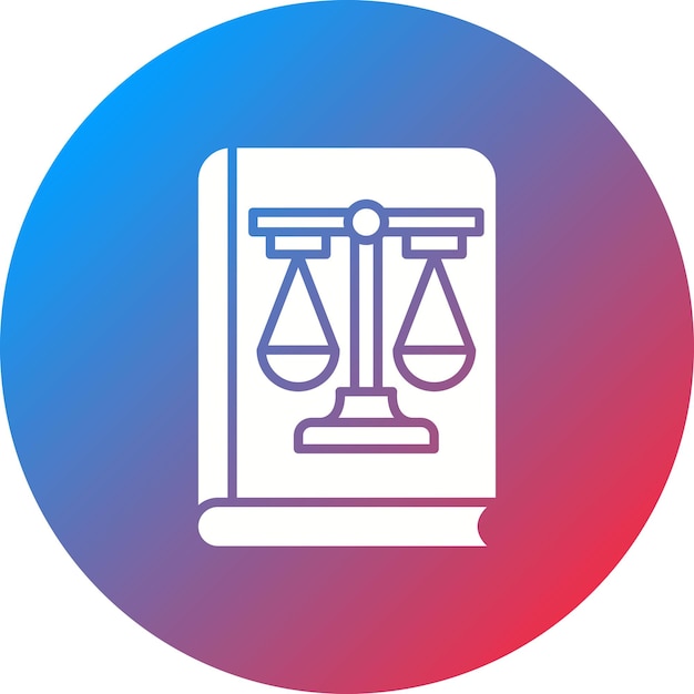 Imagen vectorial del icono del libro de la ley Se puede usar para el crimen y la ley