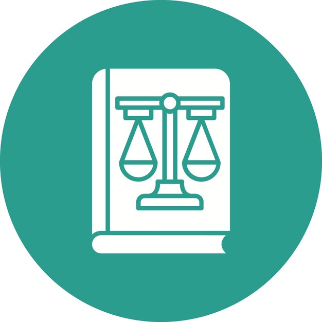 Imagen vectorial del icono del libro de la ley Se puede usar para el crimen y la ley
