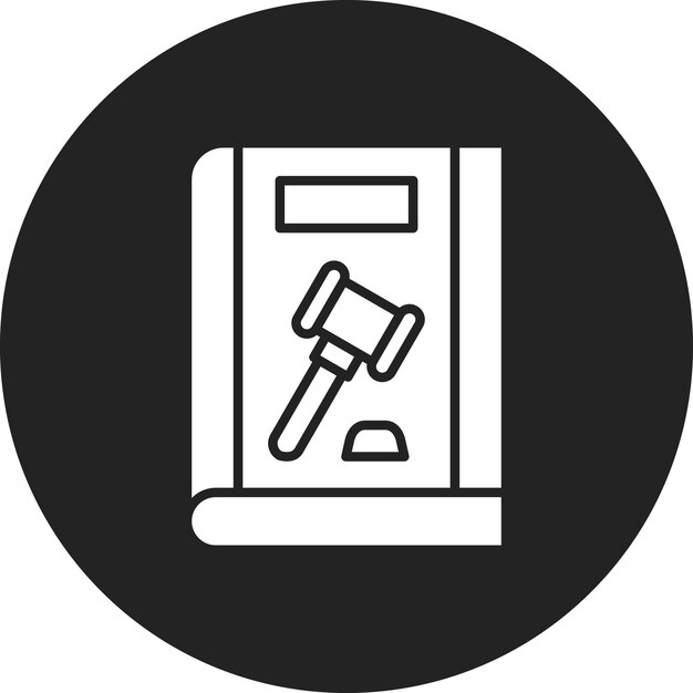 Imagen vectorial del icono del libro de la ley Se puede utilizar para la biblioteca