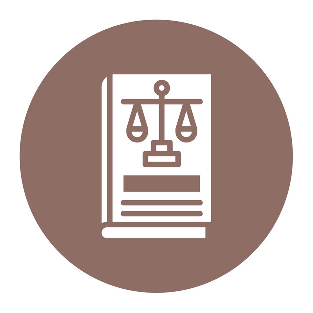 Imagen vectorial del icono del libro de la ley Se puede utilizar para los Derechos Humanos