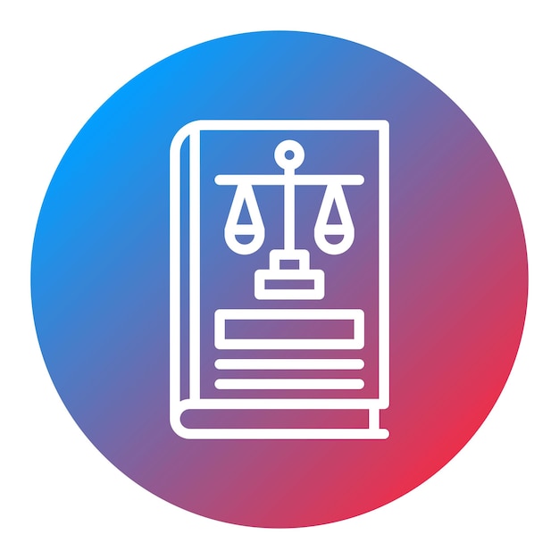 Imagen vectorial del icono del libro de la ley Se puede utilizar para los Derechos Humanos