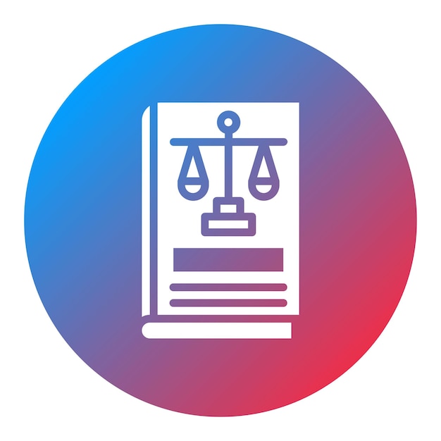Imagen vectorial del icono del libro de la ley Se puede utilizar para los Derechos Humanos