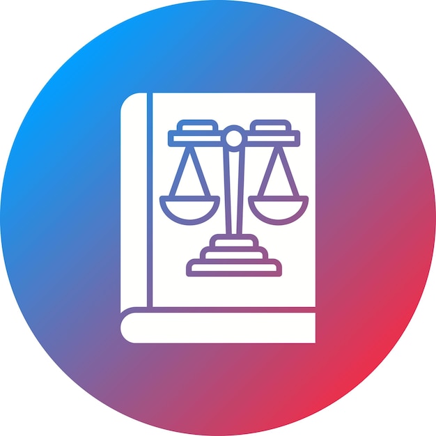 Imagen vectorial del icono del libro de la ley Se puede utilizar para la legislación de la ley