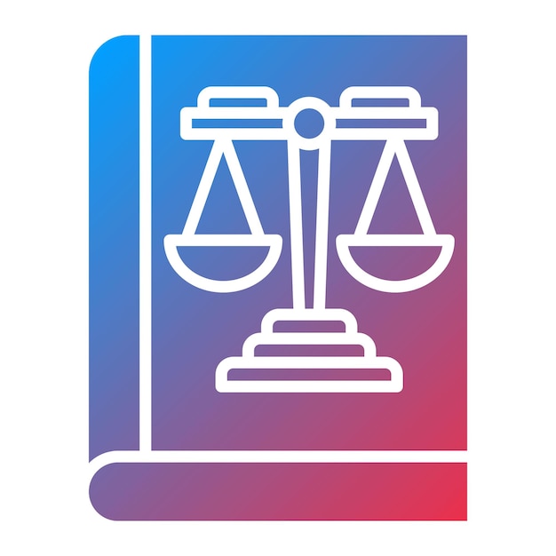 Imagen vectorial del icono del libro de la ley Se puede utilizar para la legislación de la ley