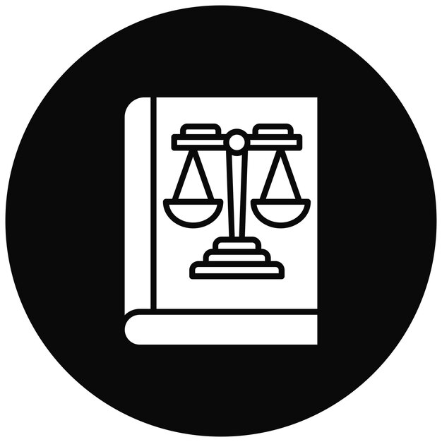 Imagen vectorial del icono del libro de la ley Se puede utilizar para la legislación de la ley