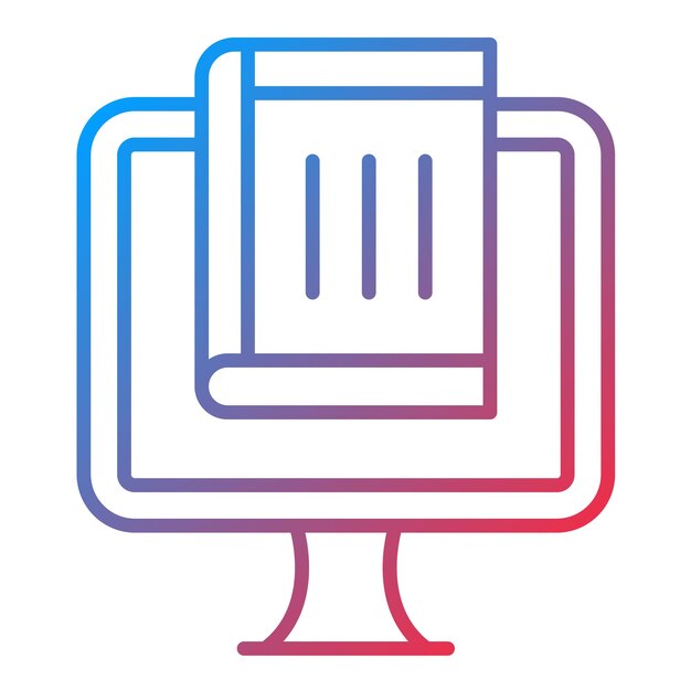 Imagen vectorial de icono de libro en línea Se puede utilizar para la educación en línea