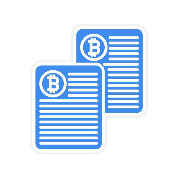 Imagen vectorial del icono del libro mayor digital Se puede utilizar para la criptomoneda