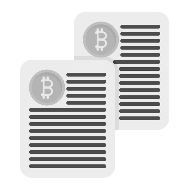 Imagen vectorial del icono del libro mayor digital Se puede utilizar para la criptomoneda