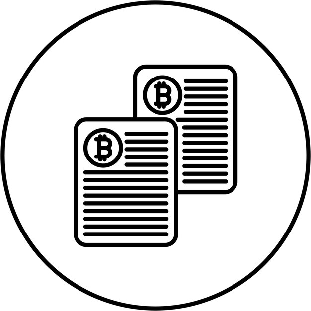 Imagen vectorial del icono del libro mayor digital Se puede utilizar para la criptomoneda