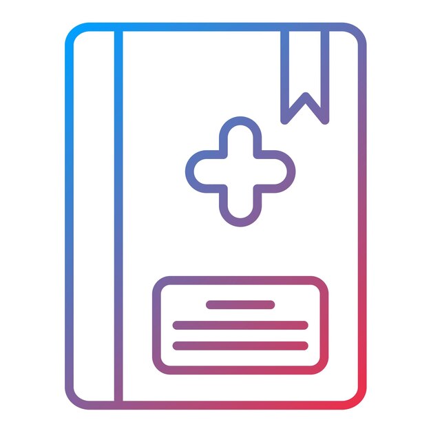 Imagen vectorial de icono de libro médico Se puede usar para Medicina