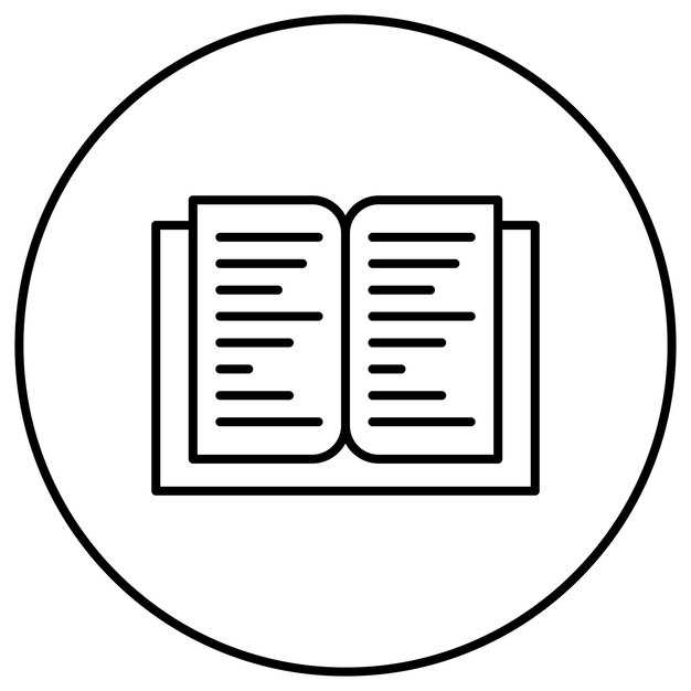 Imagen vectorial del icono del libro Se puede utilizar para la educación