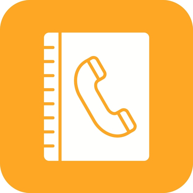 Imagen vectorial del icono del libro de teléfonos Se puede utilizar para el marketing
