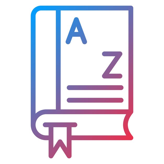 Imagen vectorial del icono del libro de texto Se puede utilizar para la literatura