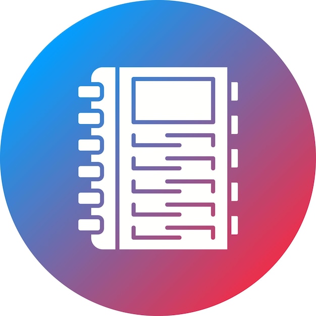 Imagen vectorial del icono del libro de texto Se puede utilizar para la Universidad