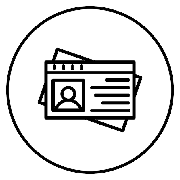 Imagen vectorial del icono de la licencia de conducir Se puede utilizar para la escuela de conducción
