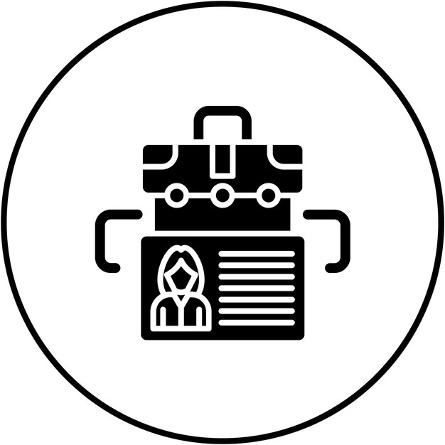 Imagen vectorial de icono de licencia de trabajo Se puede utilizar para el emprendimiento