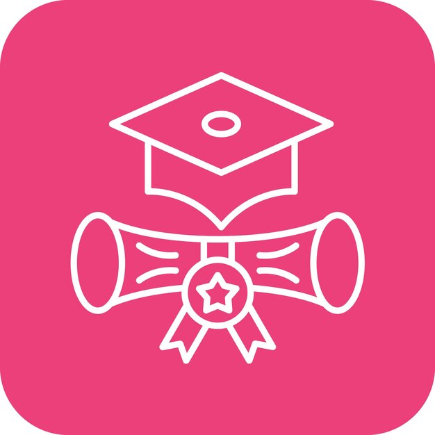 Imagen vectorial del icono de licenciatura Se puede utilizar para la Universidad