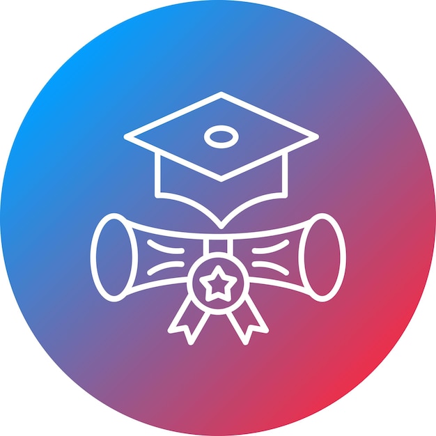Imagen vectorial del icono de licenciatura Se puede utilizar para la Universidad