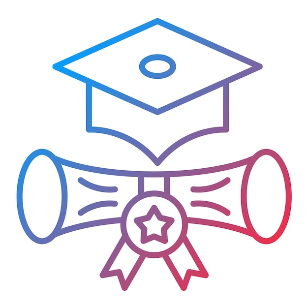 Imagen vectorial del icono de licenciatura Se puede utilizar para la Universidad