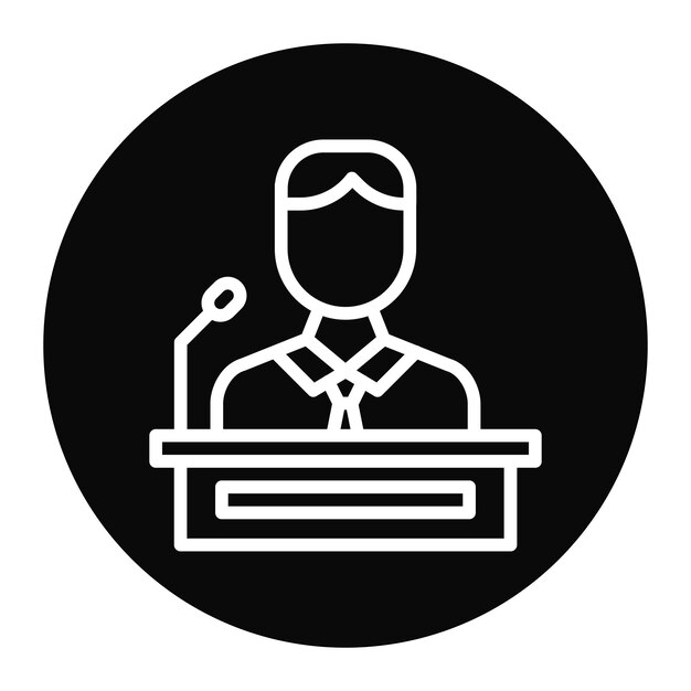 Imagen vectorial del icono del líder asistente de la minoría Se puede usar para la política