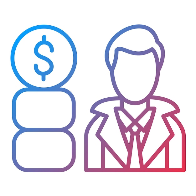 Imagen vectorial del icono del líder empresarial Se puede utilizar para negocios y finanzas