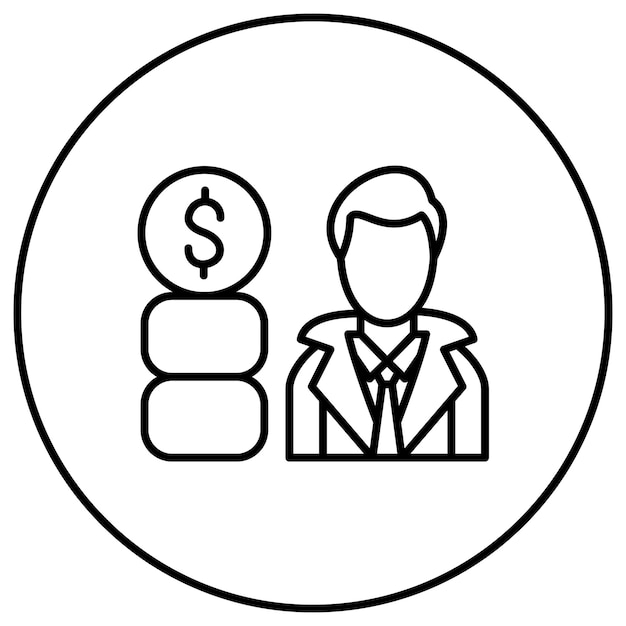 Imagen vectorial del icono del líder empresarial Se puede utilizar para negocios y finanzas