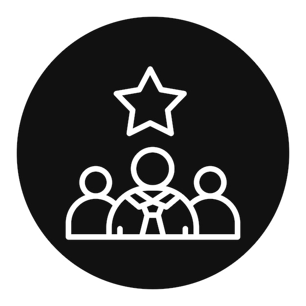 Imagen vectorial del icono de liderazgo Se puede utilizar para Recursos Humanos