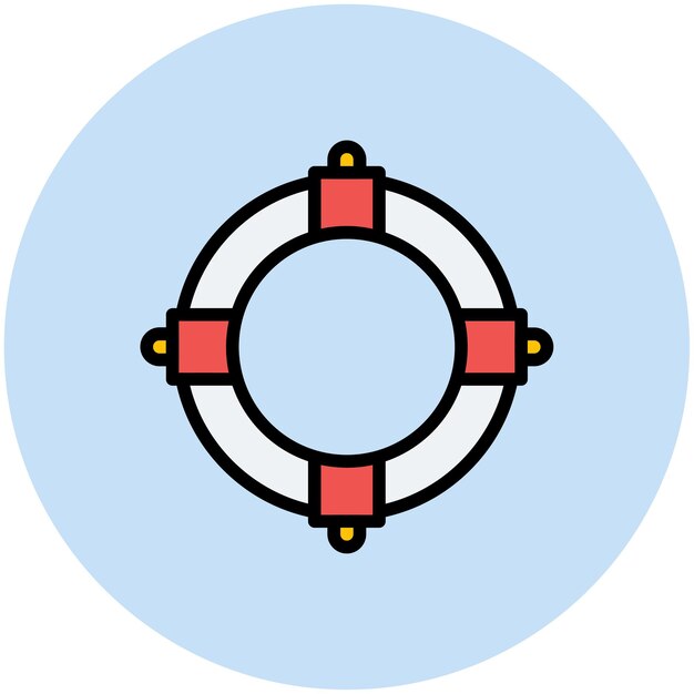 Imagen vectorial del icono de Life Preserver Puede utilizarse para los Servicios Públicos