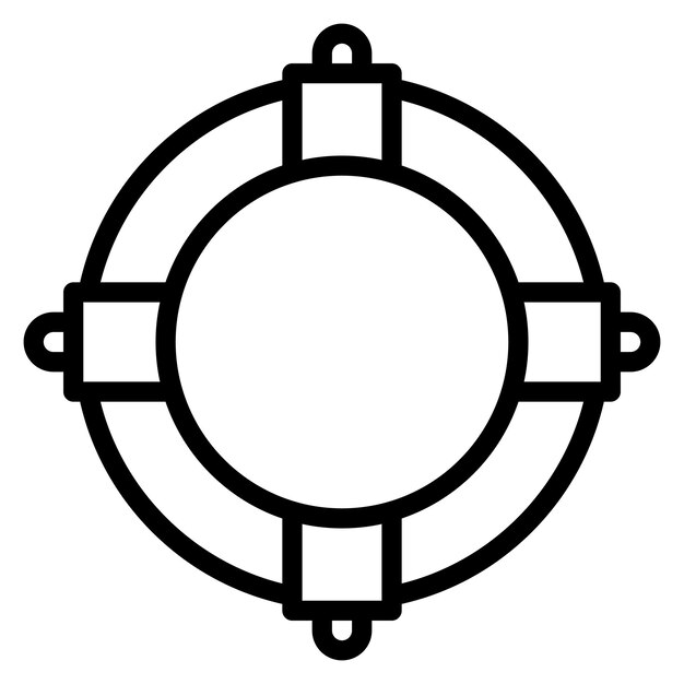 Imagen vectorial del icono de Life Preserver Puede utilizarse para los Servicios Públicos