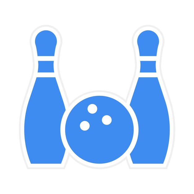Imagen vectorial del icono de la liga de bolos Se puede usar para el bolos