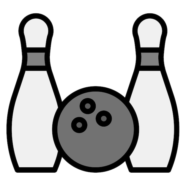 Imagen vectorial del icono de la liga de bolos Se puede usar para el bolos