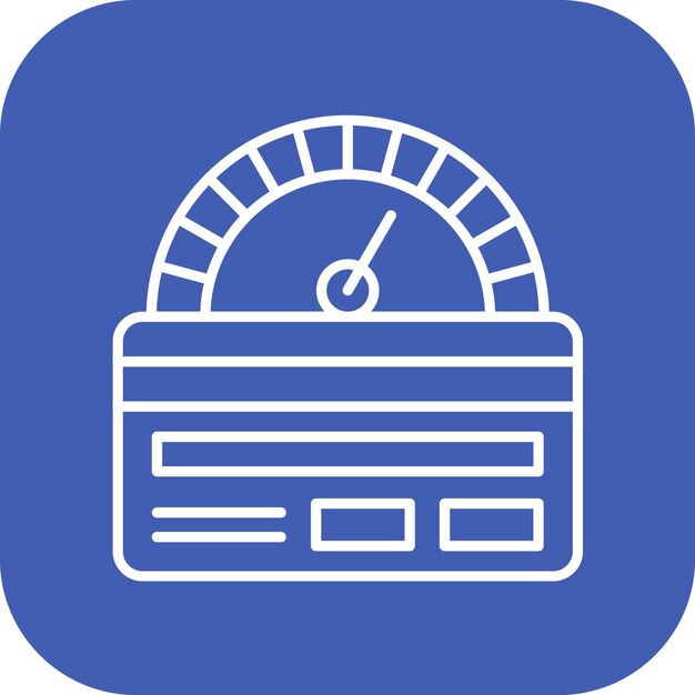 Imagen vectorial del icono del límite de la tarjeta de crédito Se puede utilizar para servicios de dinero en línea