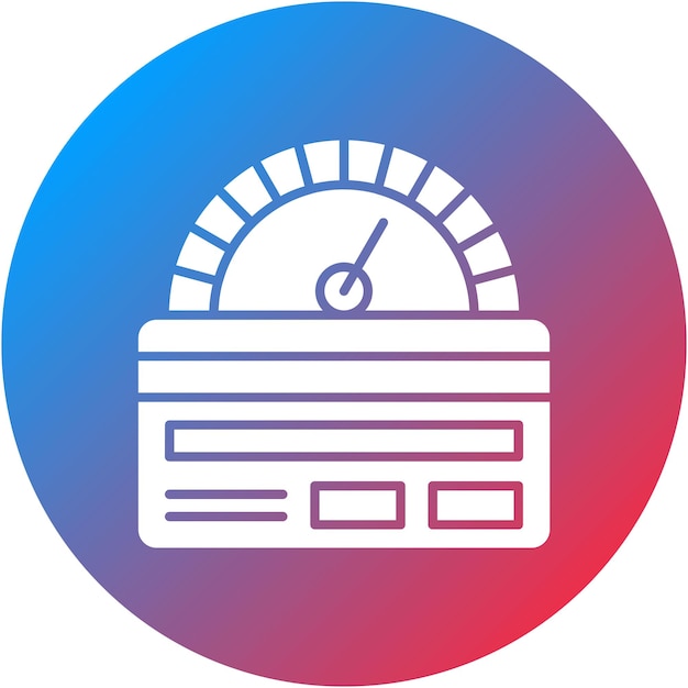 Imagen vectorial del icono del límite de la tarjeta de crédito Se puede utilizar para servicios de dinero en línea
