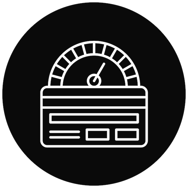 Imagen vectorial del icono del límite de la tarjeta de crédito Se puede utilizar para servicios de dinero en línea