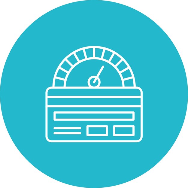 Imagen vectorial del icono del límite de la tarjeta de crédito Se puede utilizar para servicios de dinero en línea