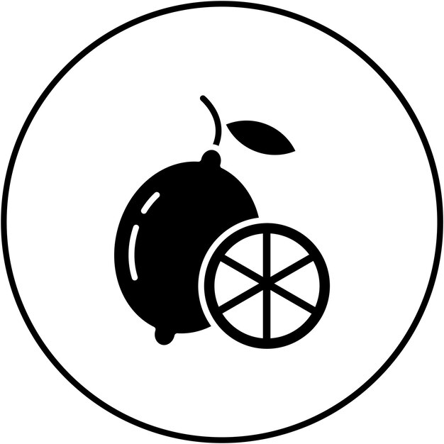 Imagen vectorial del icono del limón Se puede usar para frutas y verduras
