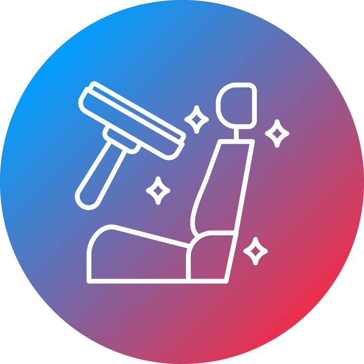 Vector imagen vectorial del icono de limpieza del asiento se puede utilizar para el lavado de coches