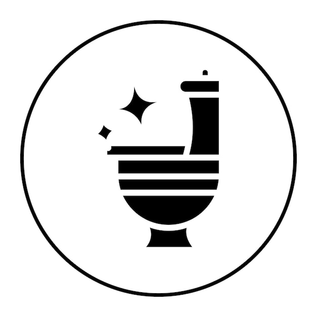 Imagen vectorial del icono de limpieza del baño Se puede utilizar para la limpieza