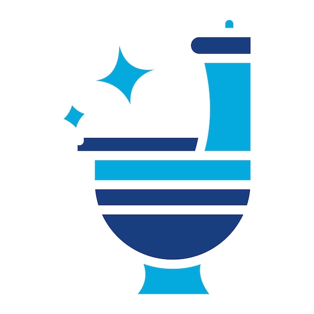 Imagen vectorial del icono de limpieza del baño Se puede utilizar para la limpieza